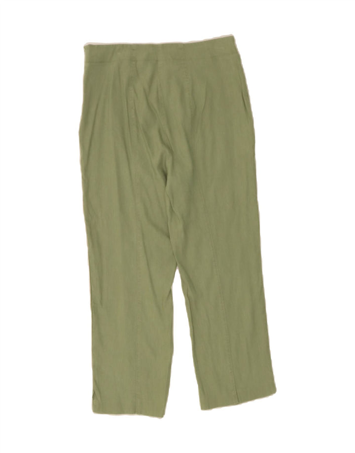 BENETTON Womens Capri Suit Trousers W26 L21 Green Linen Vintage Benetton and Second-Hand Benetton from Messina Hembry 