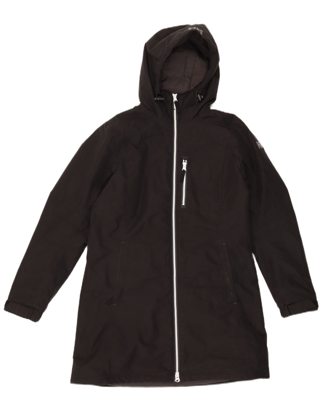 Casaco corta-vento feminino Helly Hansen com capuz UK 14 poliéster preto médio