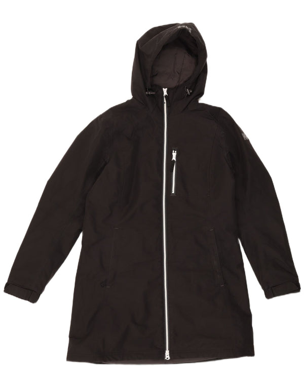 Helly Hansen Womens Hooded Windbreaker Coat UK 14 Medium Black Polyester