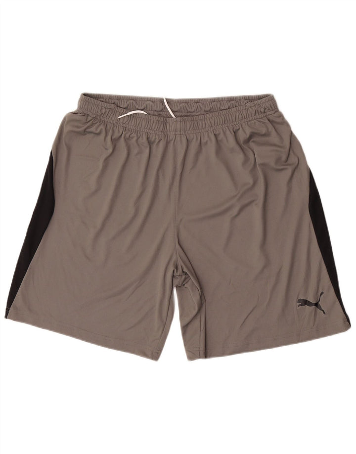 Puma Mens Sport Shorts Grande Cinza Colourblock Poliéster