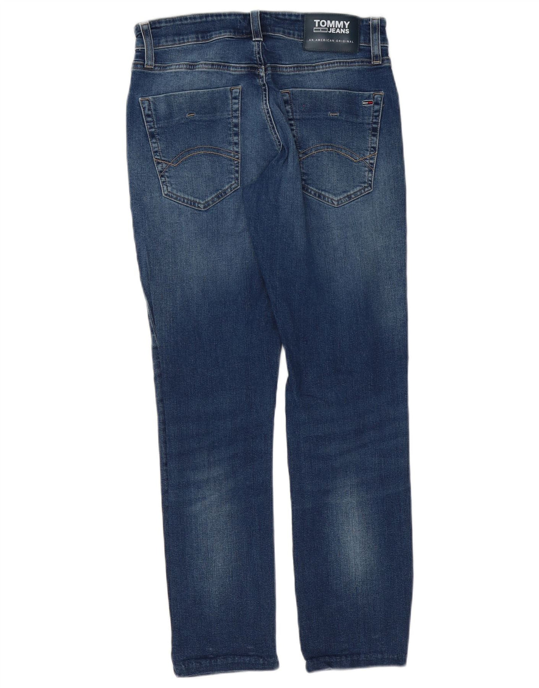 Tommy Hilfiger Masculino Slim Jeans W30 L28 Azul Algodão