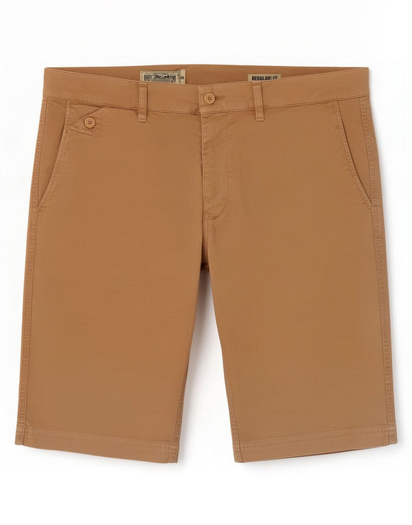 Marlboro Classics Mens Regular Fit Chino Shorts Grande W36 Algodão Bege