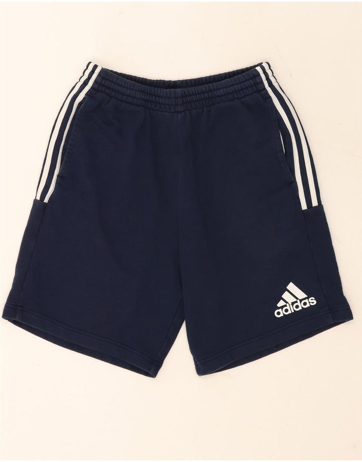 Adidas Mens Sport Shorts Médio Azul Marinho Algodão