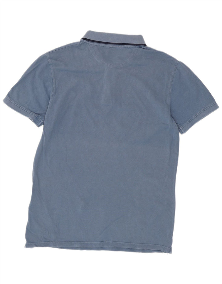 Camisa polo masculina Timberland Slim Fit médio azul algodão