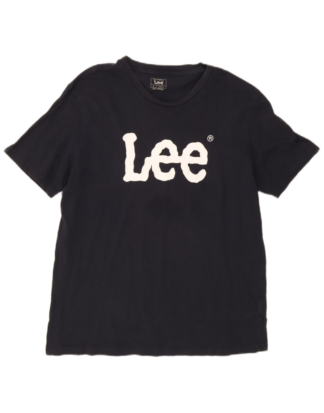 Camiseta masculina Lee com estampa gráfica grande algodão azul marinho