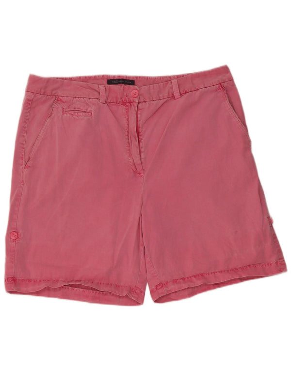 Shorts chino feminino Marks & Spencer UK 16 grande W36 algodão rosa