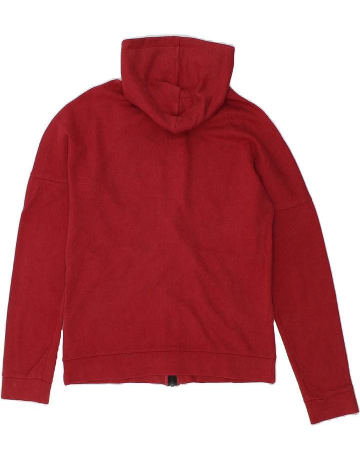 ADIDAS Mens Graphic Zip Hoodie Sweater Medium Red Cotton Vintage Adidas and Second-Hand Adidas from Messina Hembry 