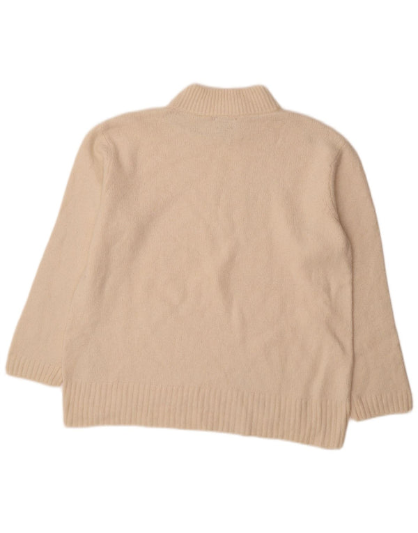 Suéter feminino Massimo Dutti com gola tartaruga Reino Unido 16 grande off white