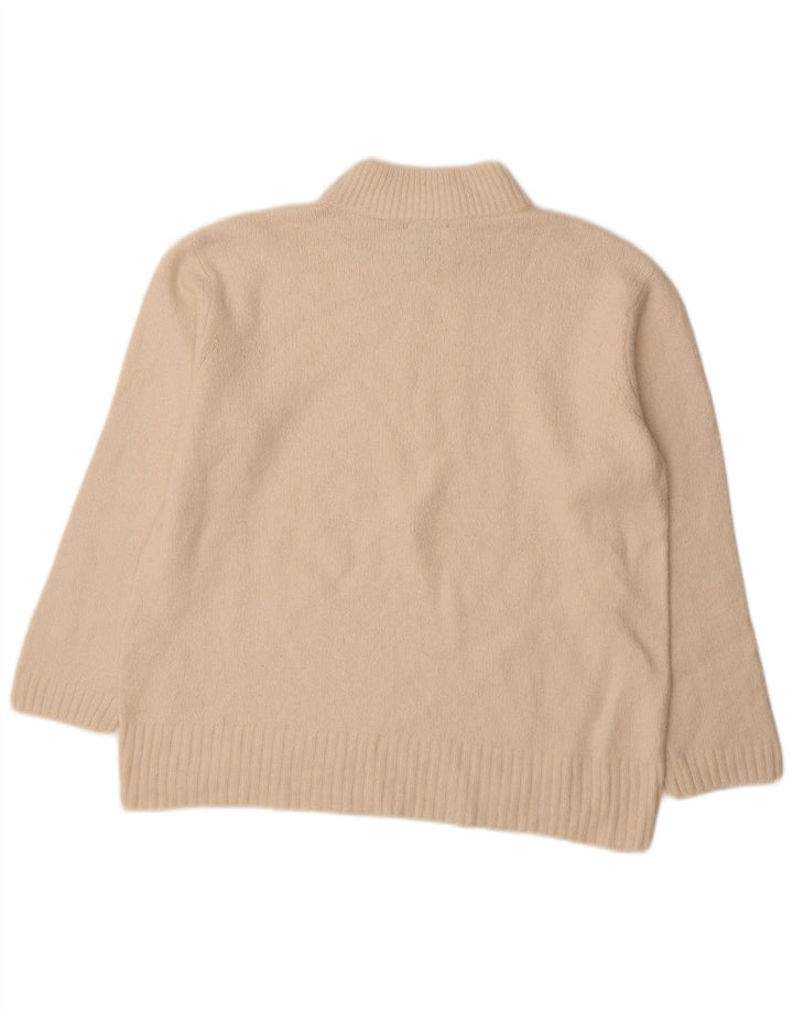 Suéter feminino Massimo Dutti com gola tartaruga Reino Unido 16 grande off white