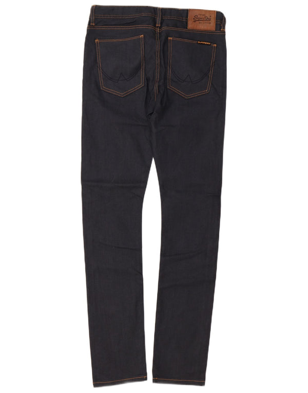 Superdry Mens Jeans Skinny Padrão W30 L32 Azul Marinho Algodão