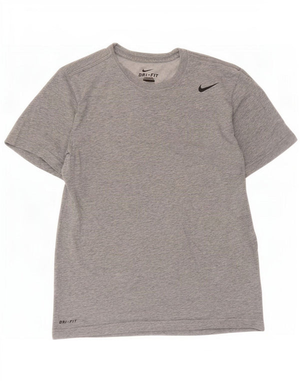 Camiseta Nike Masculina Dri Fit Top Pequeno Algodão Cinza
