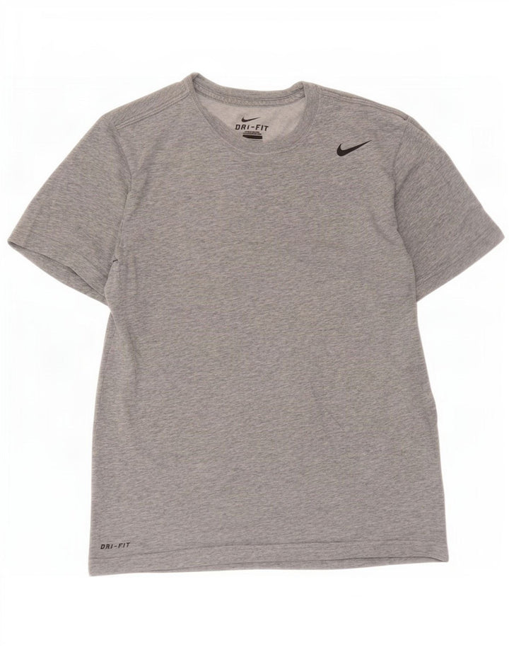Camiseta Nike Masculina Dri Fit Top Pequeno Algodão Cinza