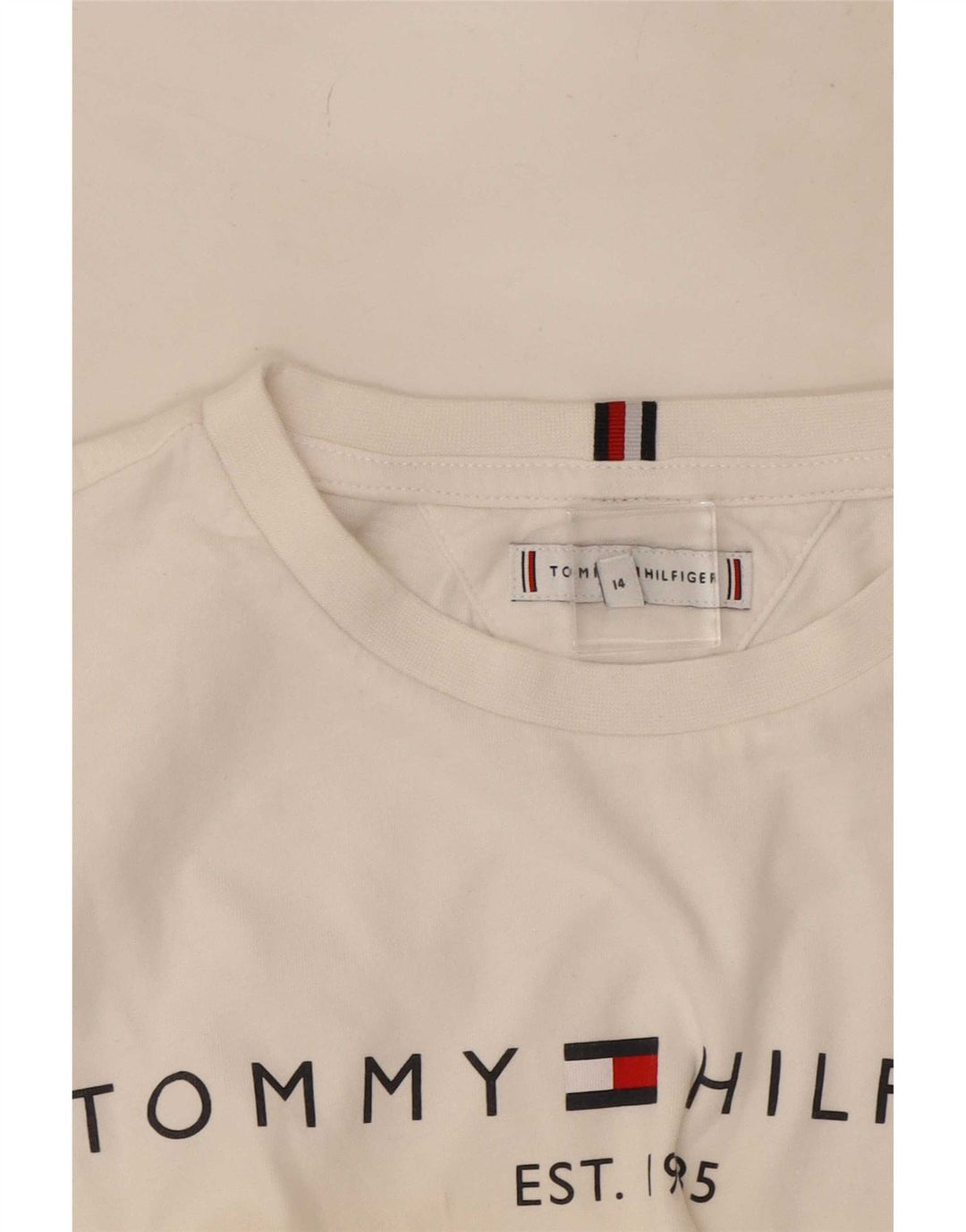 Tommy Hilfiger Boys Graphic Top manga comprida 13-14 anos branco