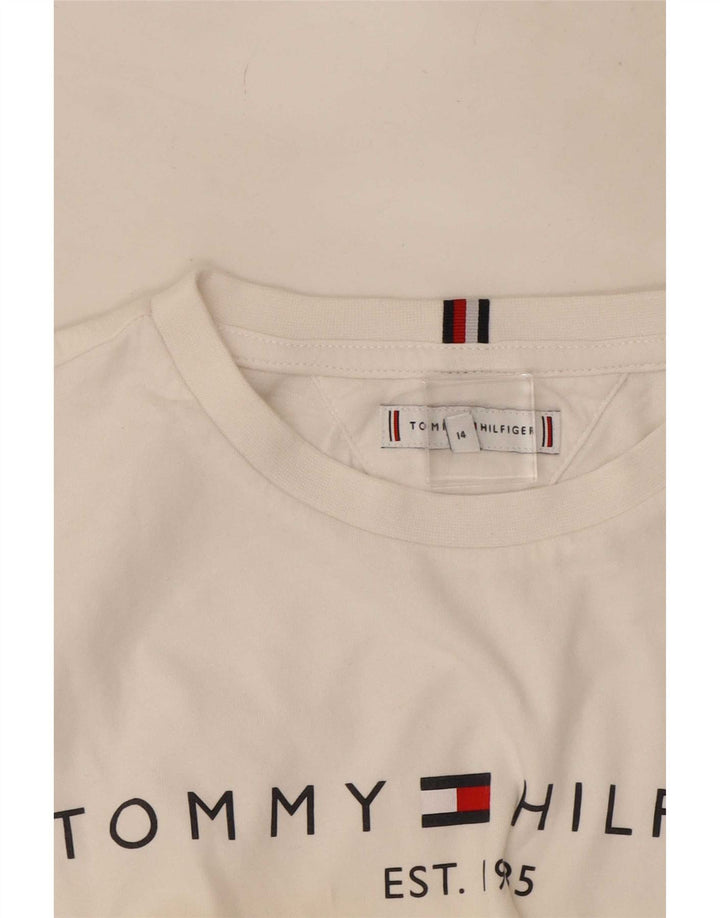 Tommy Hilfiger Boys Graphic Top manga comprida 13-14 anos branco