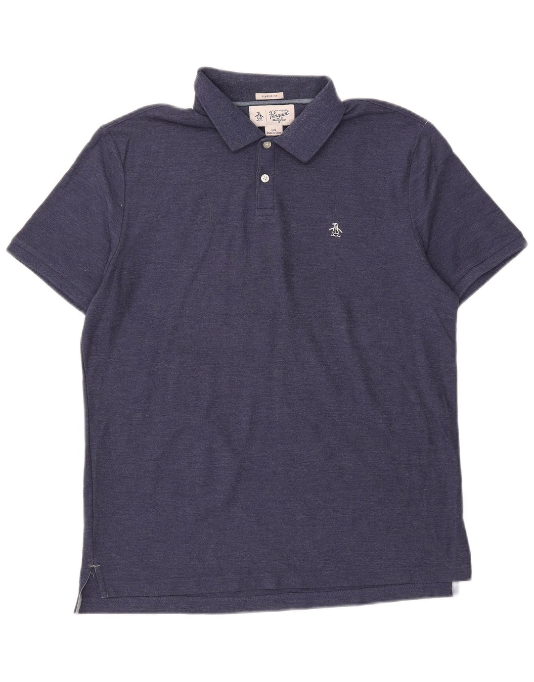 Camisa polo masculina PENGUIN Classic Fit grande azul marinho