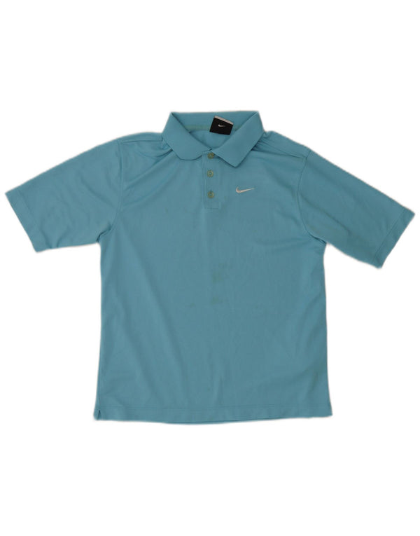 Camisa polo Nike Boys 12-13 anos grande azul poliéster esportiva