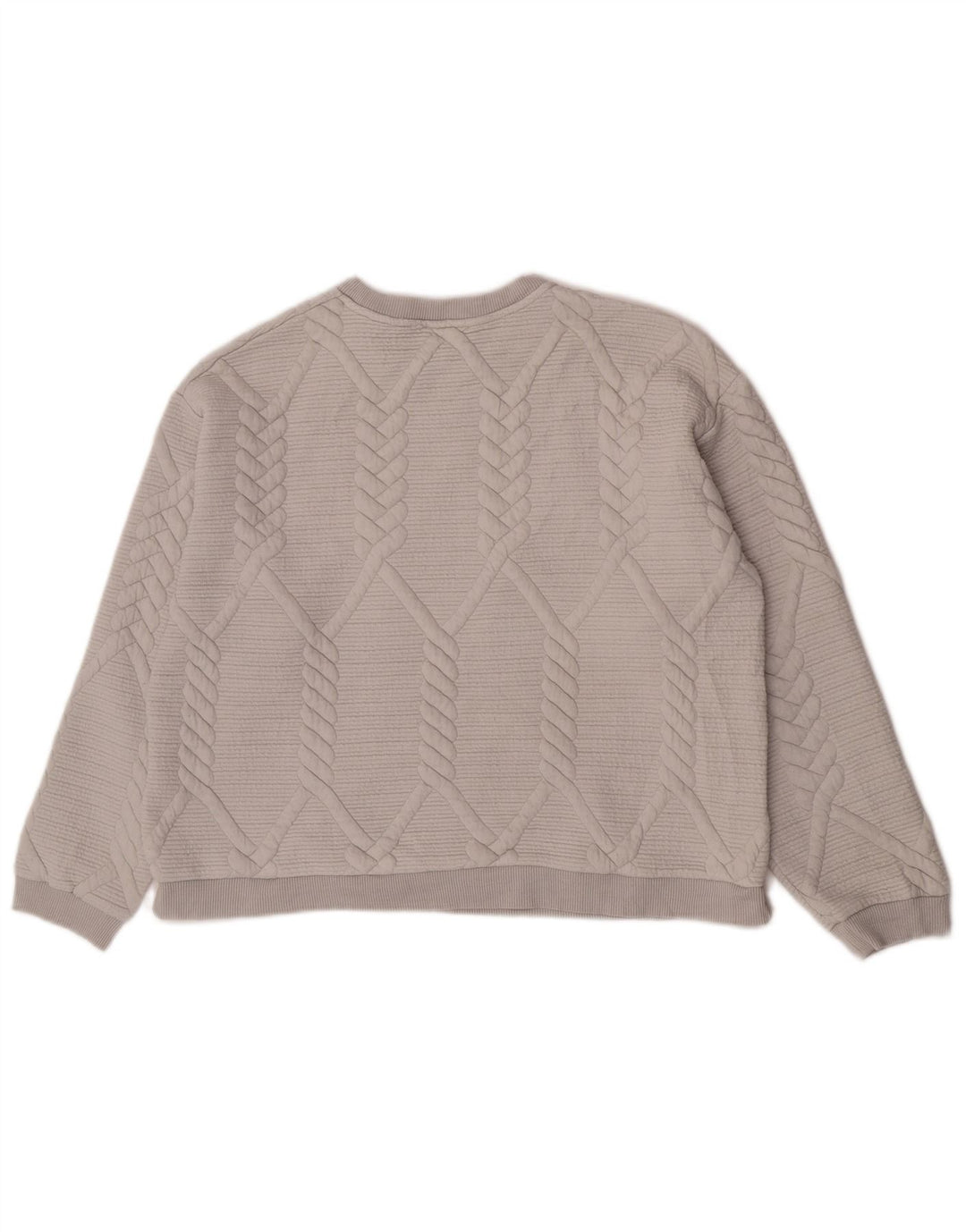 Zara moletom feminino jumper UK 16 grande poliéster cinza