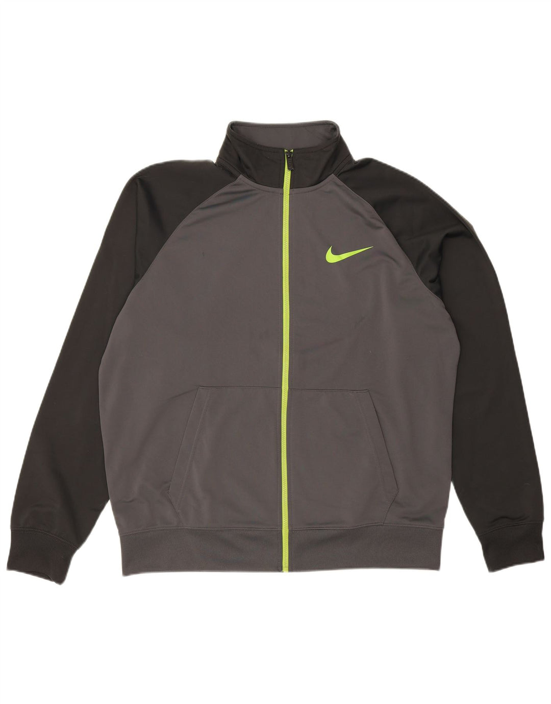 NIKE Mens Tracksuit Top Jacket XL Cinza Colourblock Poliéster