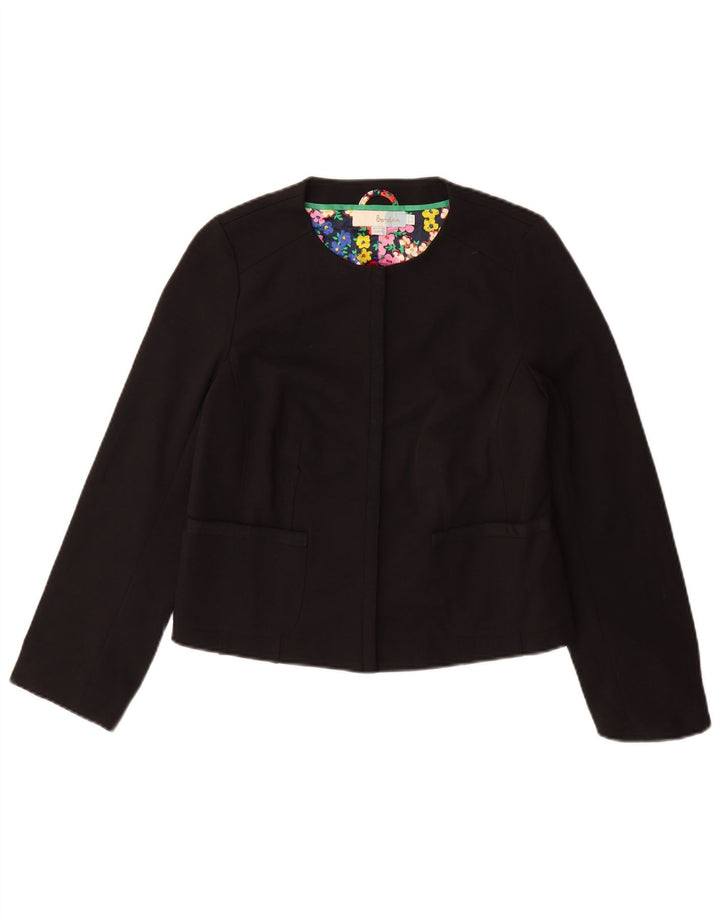 Jaqueta blazer feminina BODEN Reino Unido 10 pequeno algodão preto