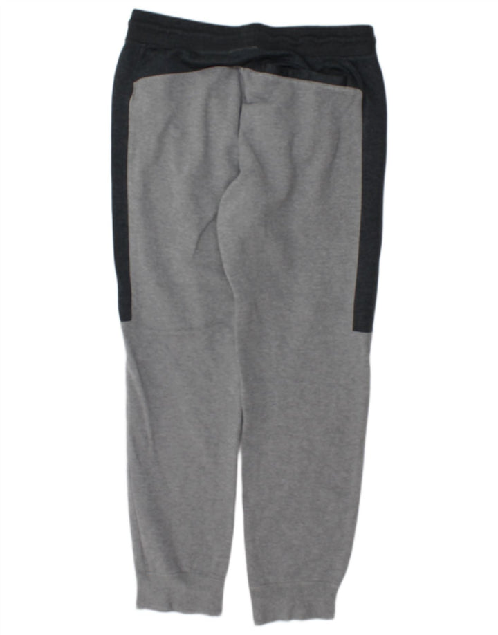 Calça de treino masculina Nike Joggers cinza médio algodão colorblock