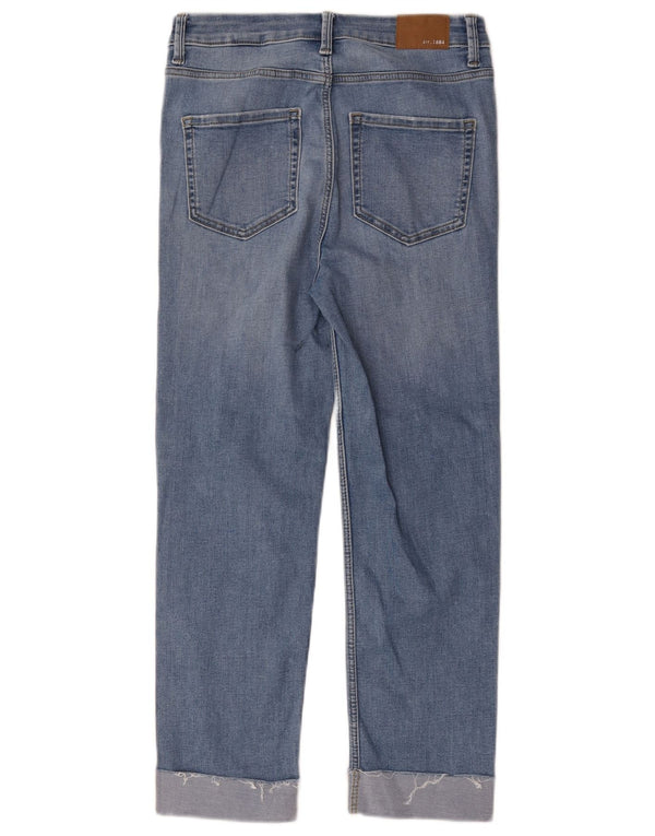 Jeans Marks & Spencer Feminino The Harper Cropped Reino Unido 10 Pequeno W28 L24 Azul