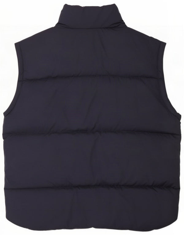 Asics Mens Reversível Acolchoado Gilet UK 42 XL Poliéster Azul Marinho