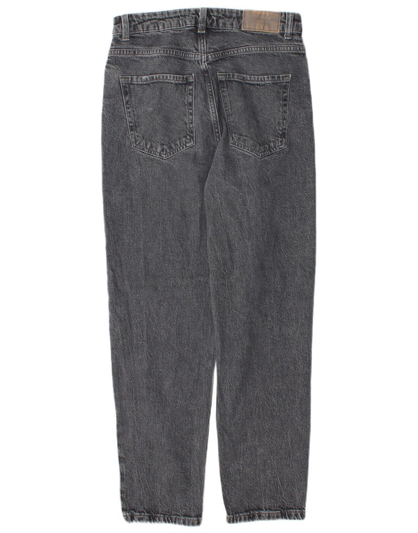 Zara Womens High Waist Tapered Jeans EU 38 Small W28 L28 Grey