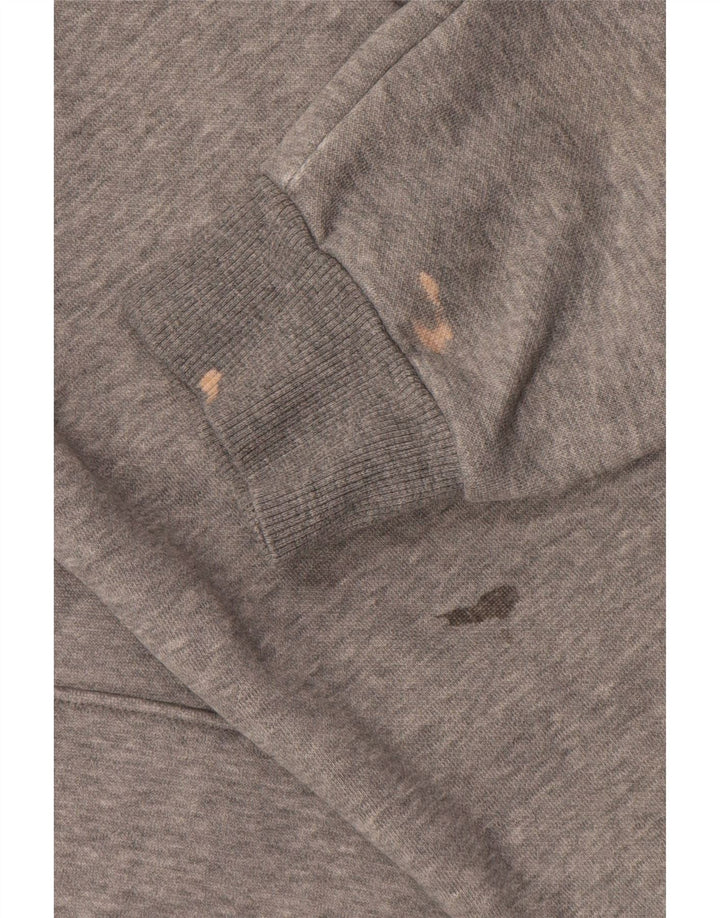 Suéter com capuz gráfico masculino Puma grande algodão cinza