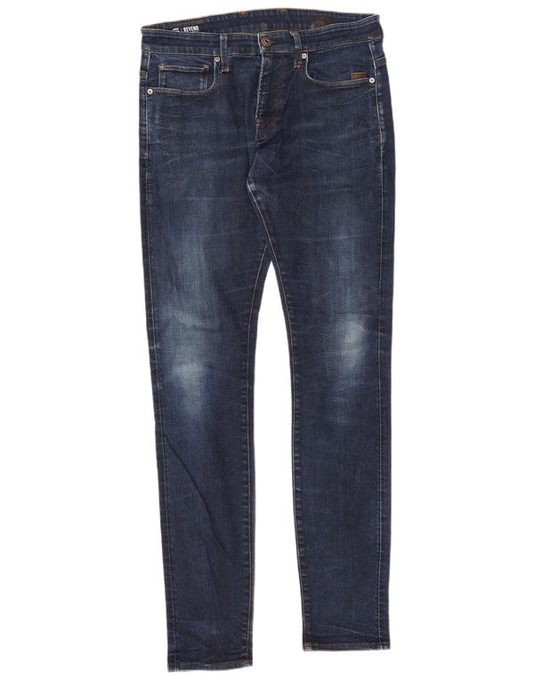 G-Star Masculino Revend Skinny Jeans W34 L36 Azul Algodão
