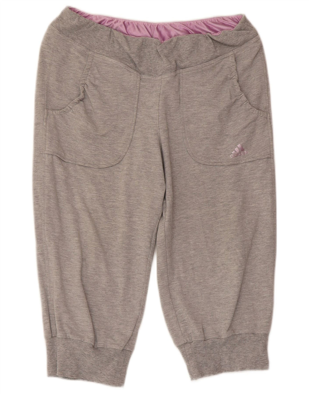 ADIDAS Meninas Calças Capri Treino Joggers 15-16 Anos Cinza
