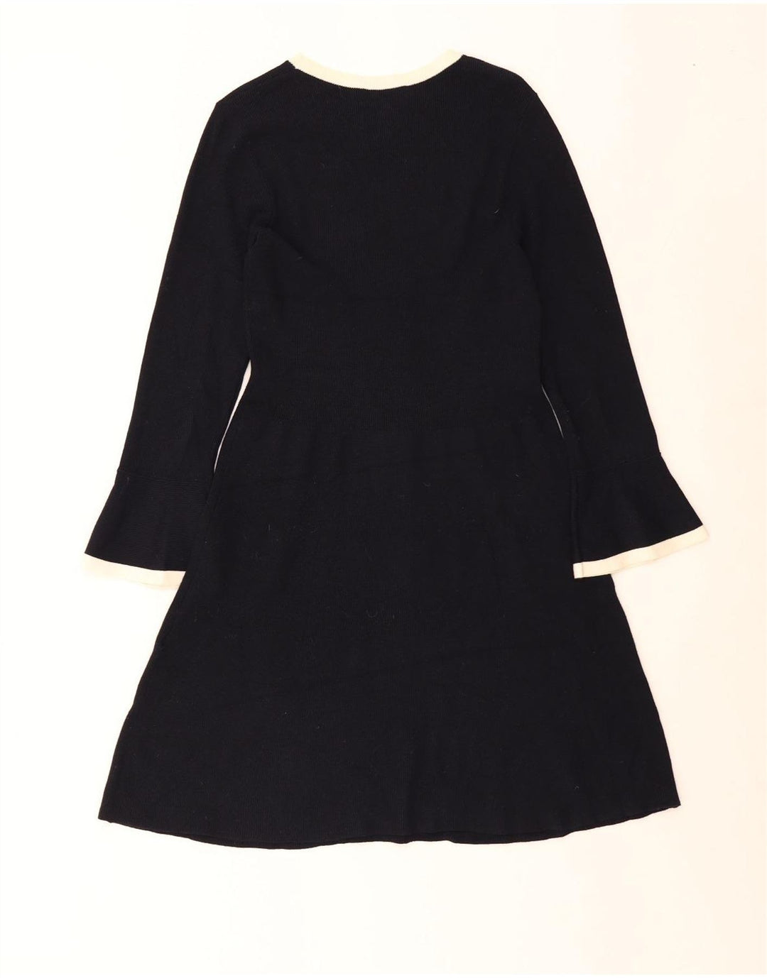 Vestido feminino Hobbs Jumper UK 12 médio azul marinho rayon