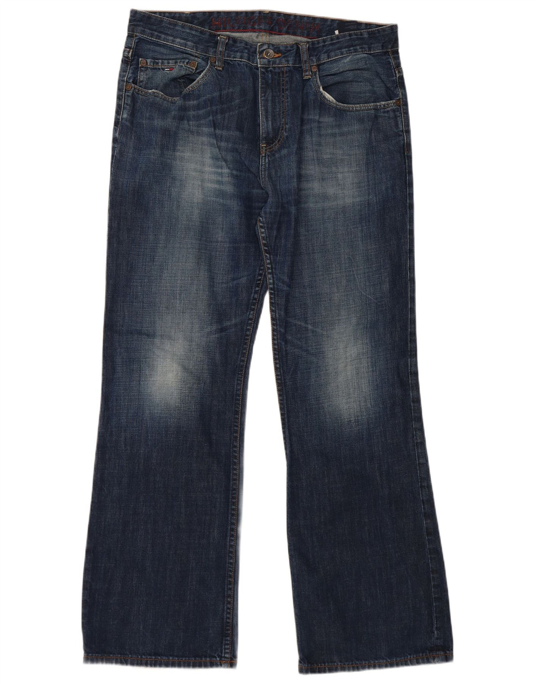 Tommy Hilfiger Masculino Bootcut Jeans W36 L32 Azul Marinho Algodão