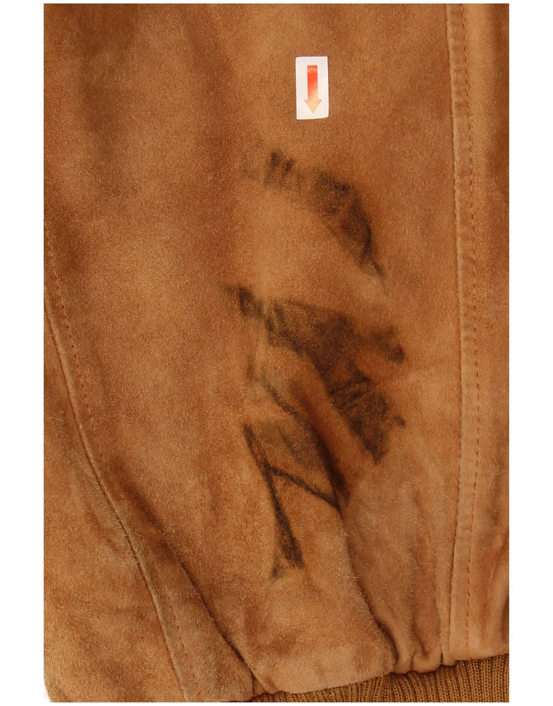 Jaqueta bomber masculina vintage de camurça IT 54 2XL couro marrom
