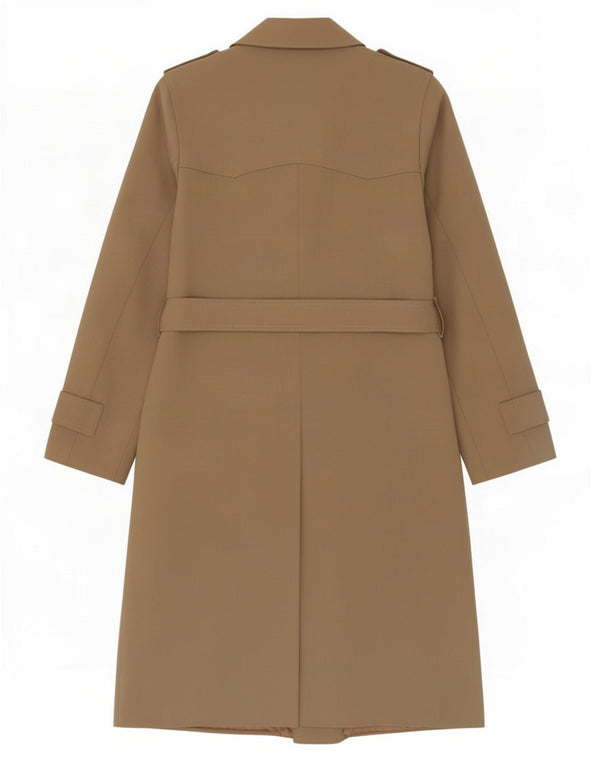 Casaco impermeável feminino vintage UK 14 médio cáqui