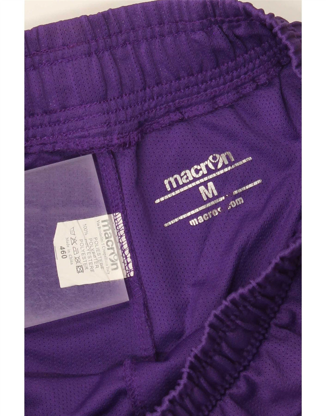Macron Mens Sport Shorts Médio Roxo Colourblock Poliéster
