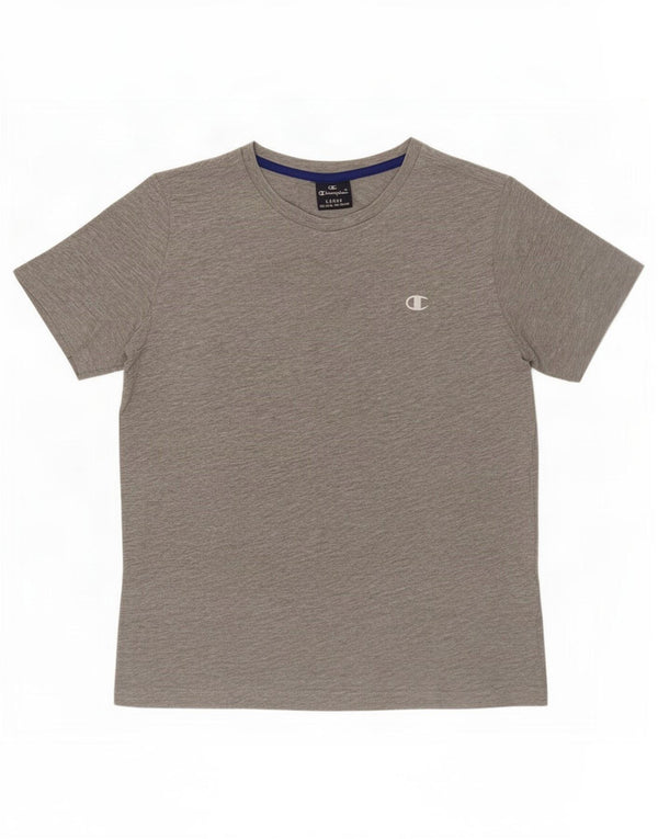 Camiseta Champion Boys Top 11-12 Anos Grande Cinza Salpicado