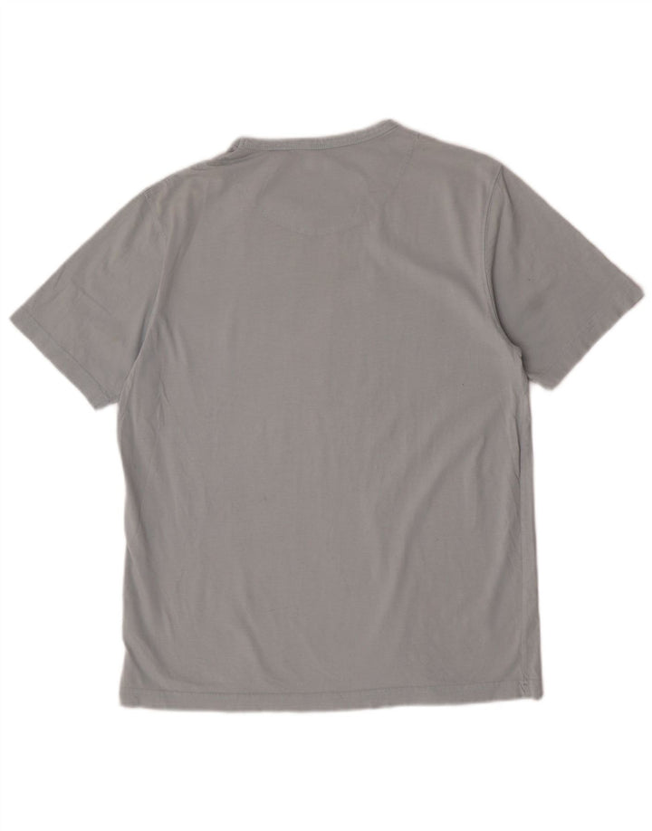 Camiseta gráfica masculina Ted Baker tamanho superior 4 grande algodão azul