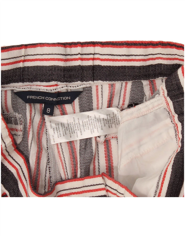 Shorts chino feminino French Connection UK 8 pequeno W28 listrado multicolorido