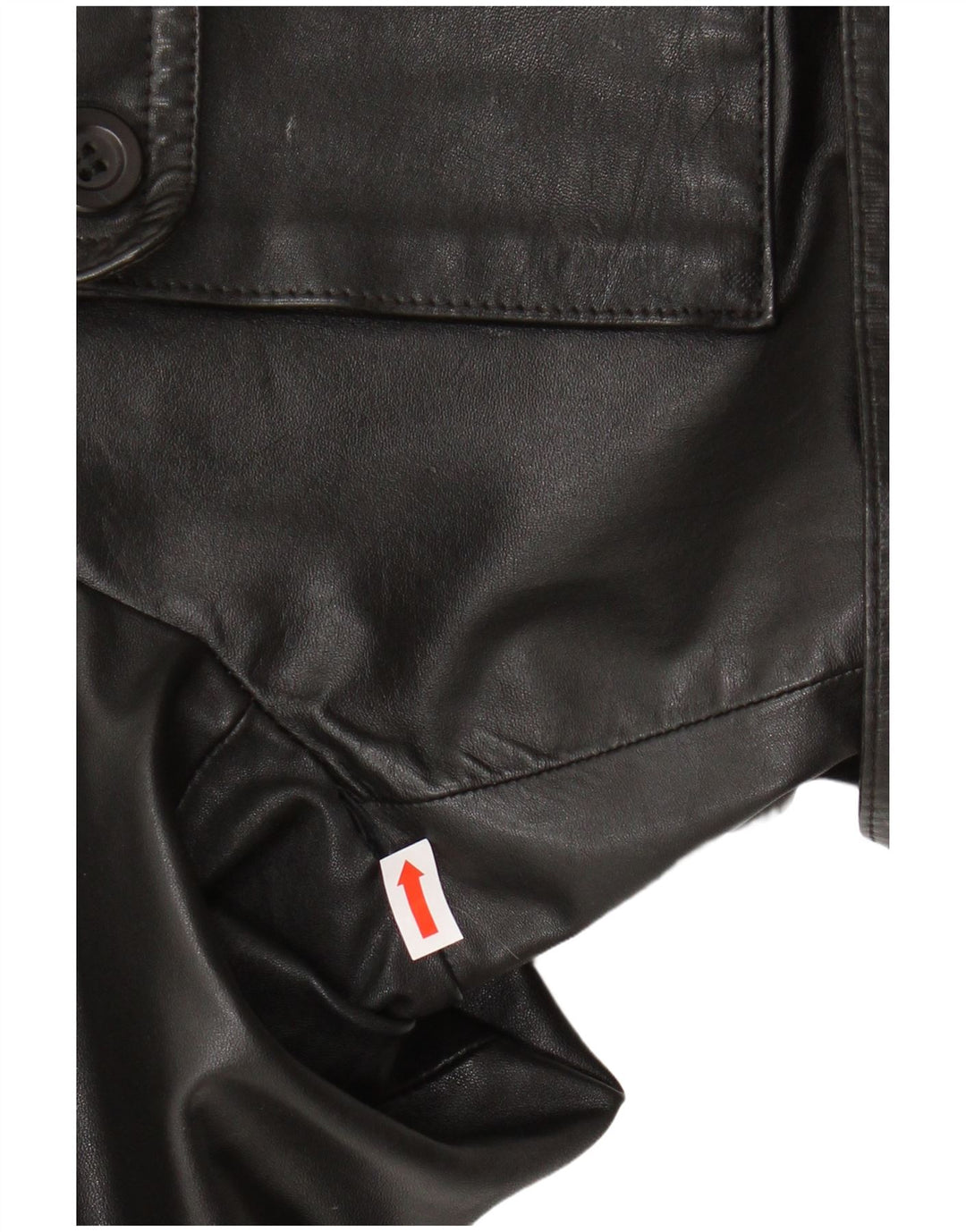 Jaqueta de couro feminina VINTAGE Reino Unido 16 grande couro preto
