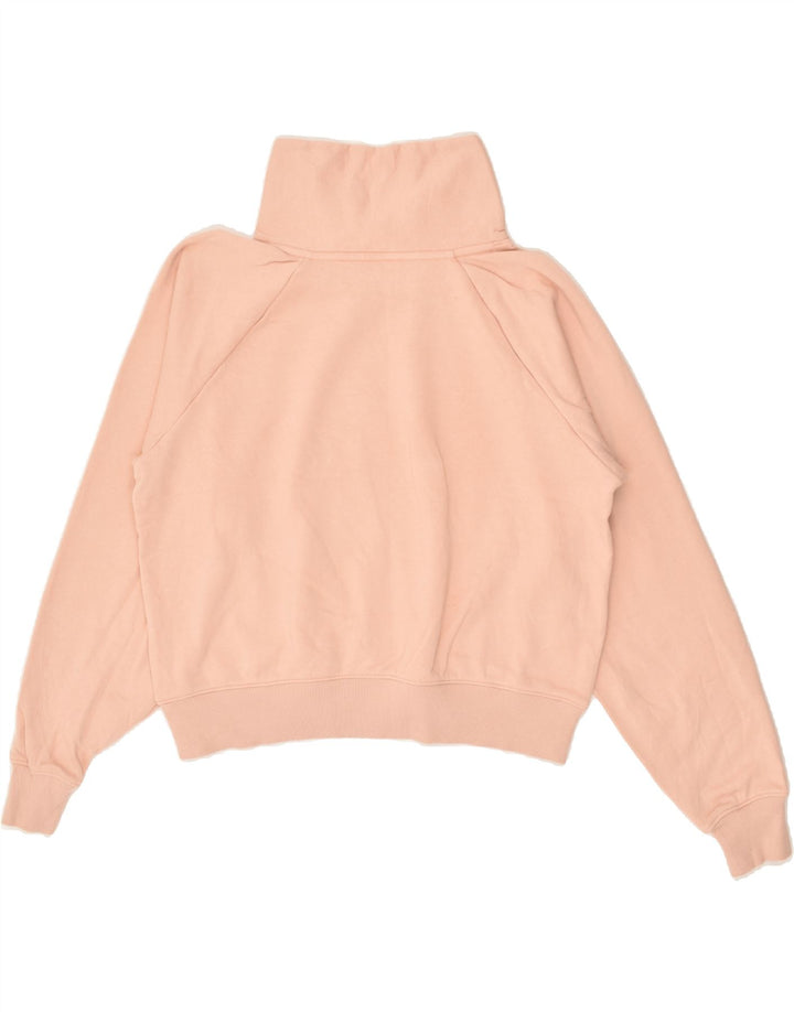 UNDER ARMOUR Womens Crop Sweatshirt Jumper UK 10 Small Pink Cotton | Vintage Under Armour | Thrift | Second-Hand Under Armour | Used Clothing | Messina Hembry 