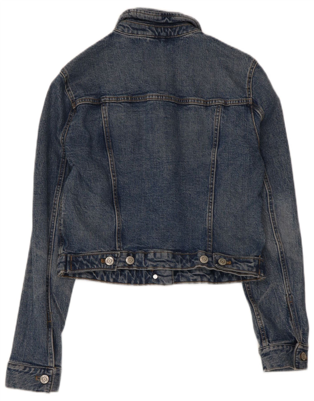 Jaqueta jeans feminina Zara UK 10 pequena azul