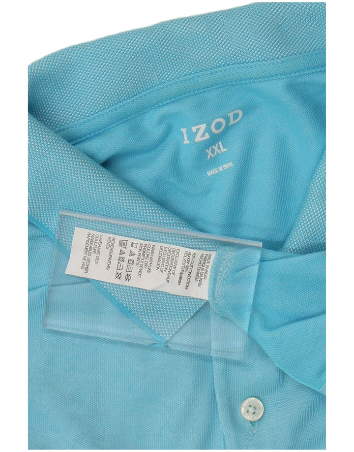 Camisa polo masculina IZOD 2XL algodão azul