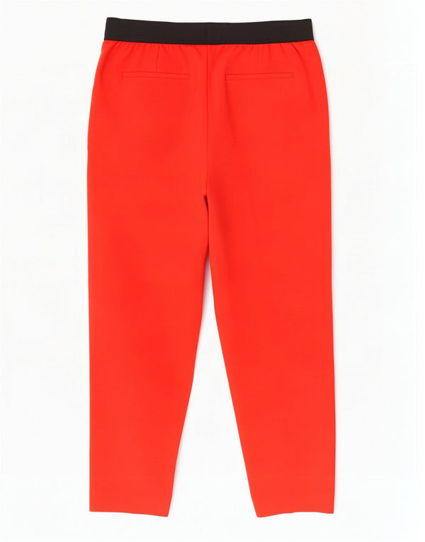 Calça feminina Calvin Klein cortada EU 42 grande W30 L23 vermelho colorblock