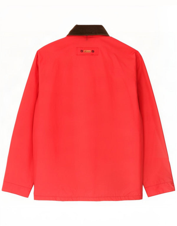 K-Way Mens Utility Jacket UK 38 Medium Red Colourblock Poliamida