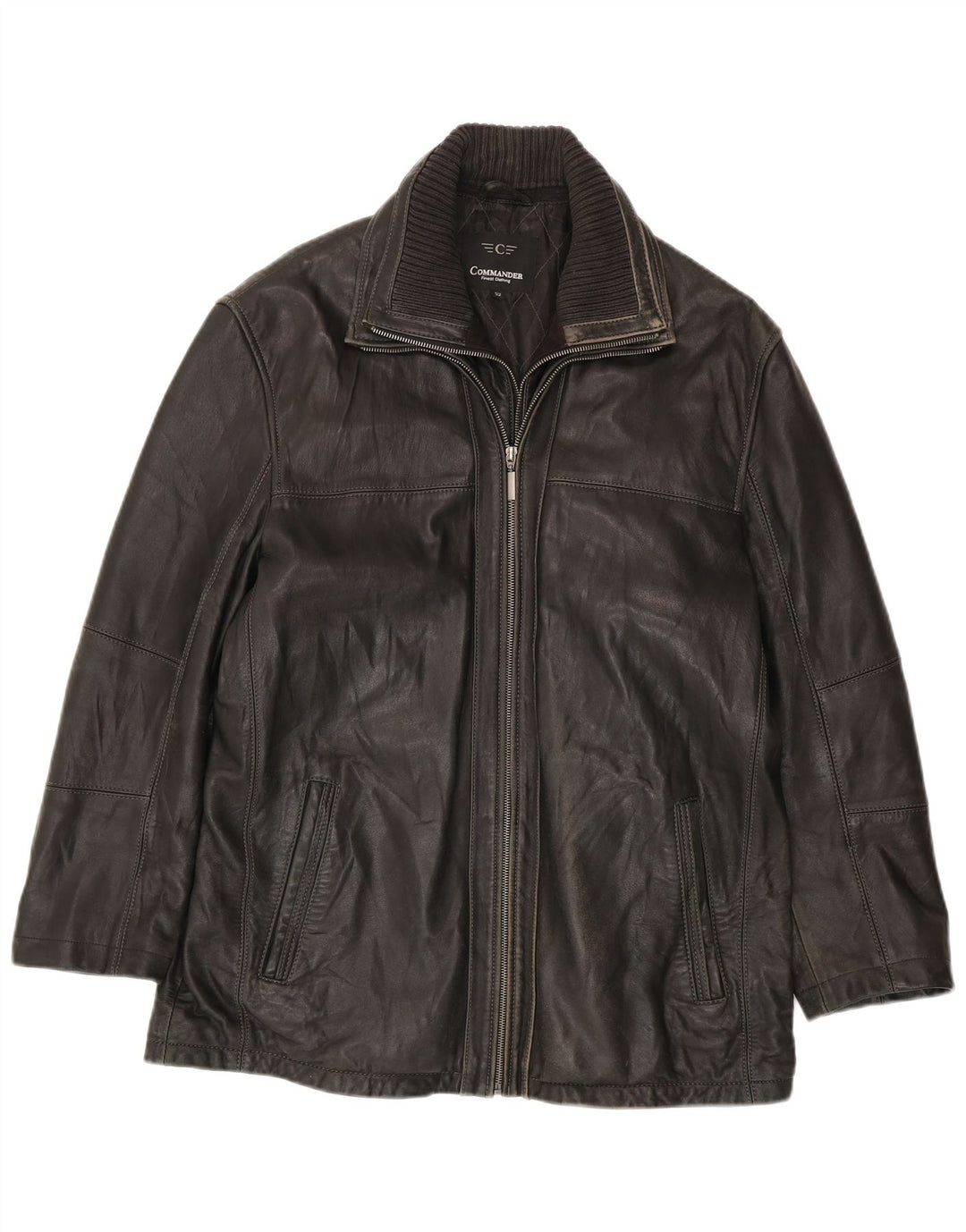 Jaqueta de couro masculina Commander IT 52 XL couro preto