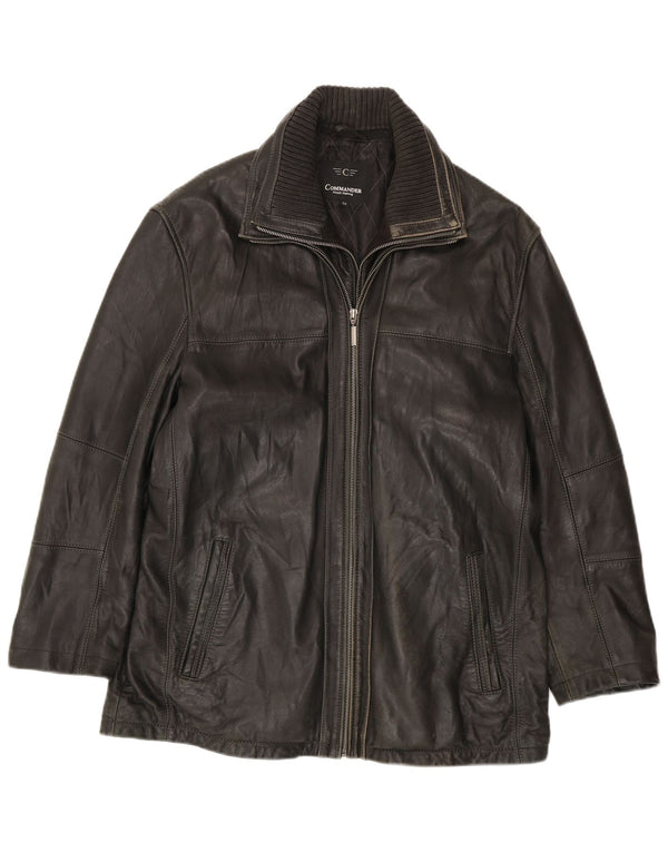 Jaqueta de couro masculina Commander IT 52 XL couro preto