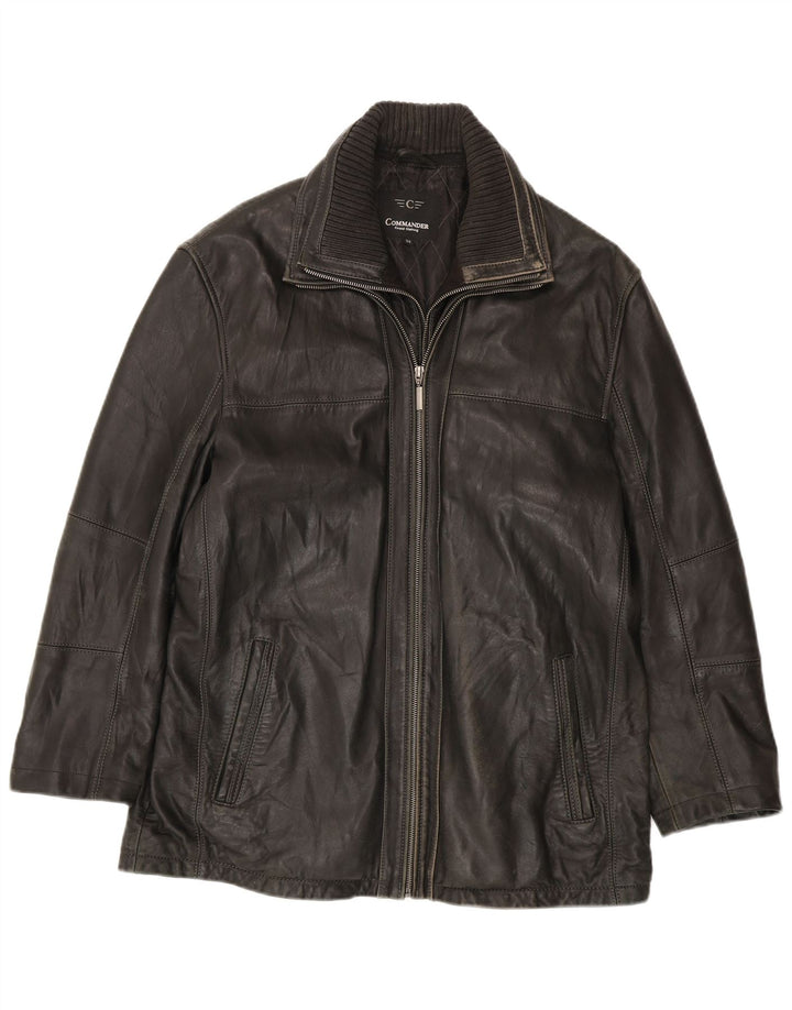 Jaqueta de couro masculina Commander IT 52 XL couro preto