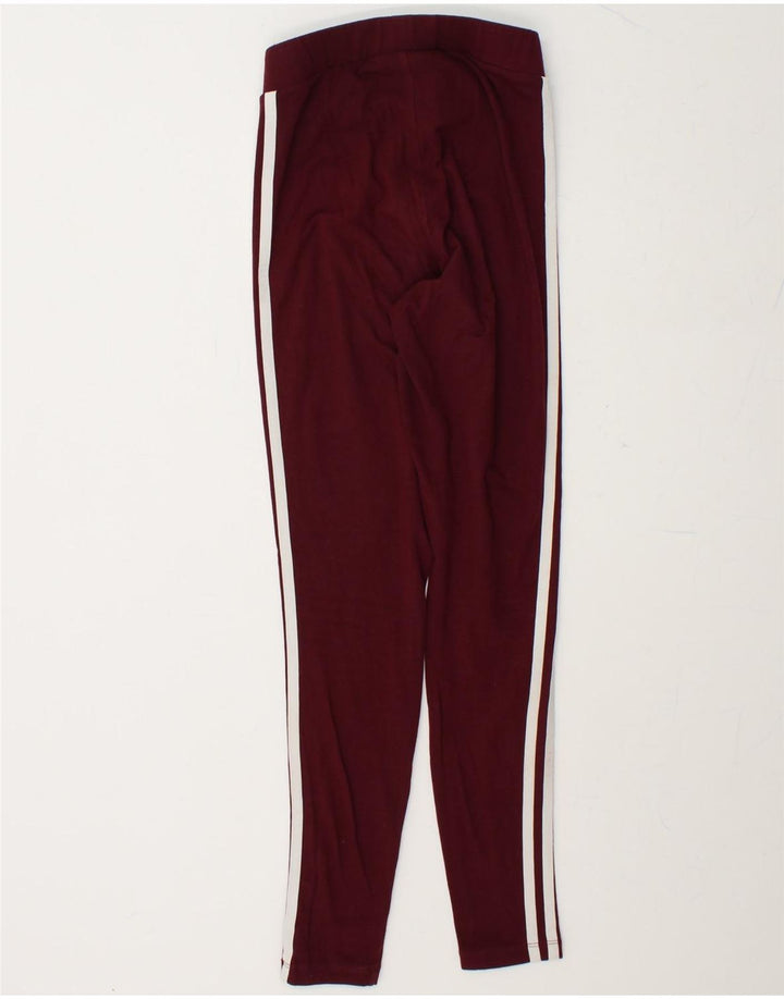 ADIDAS Womens Leggings UK 6 XS  Burgundy Cotton Vintage Adidas and Second-Hand Adidas from Messina Hembry 
