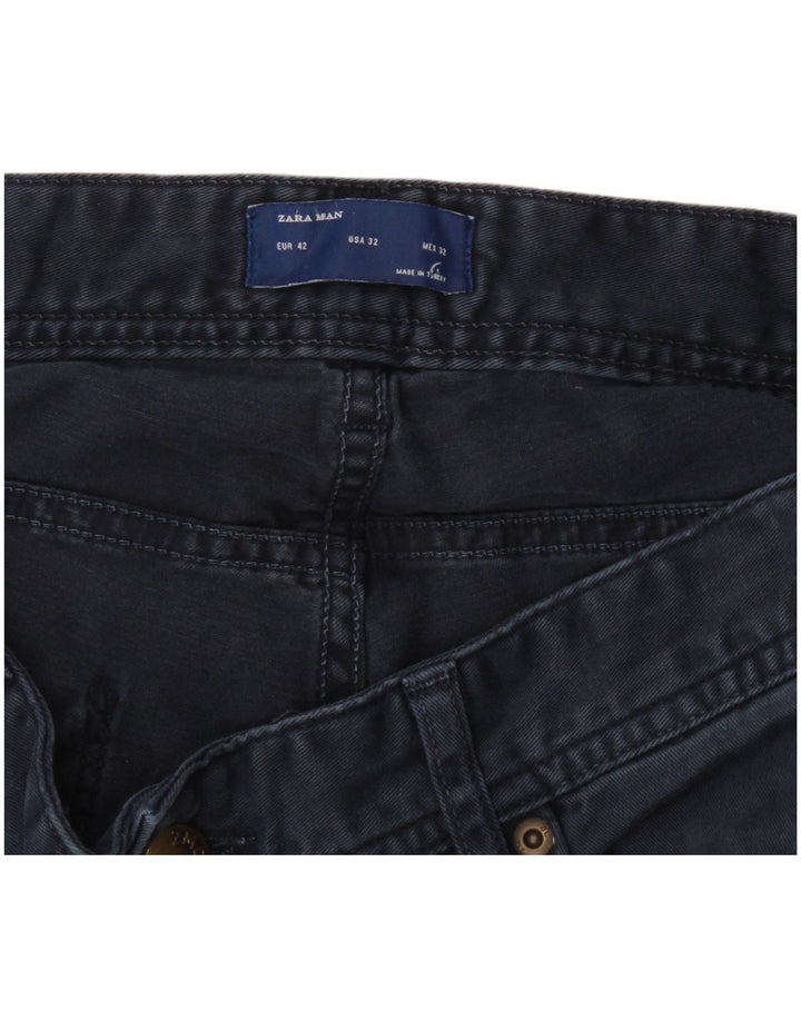 Zara Mens Slim Jeans EU 42 Grande W32 L30 Azul Marinho