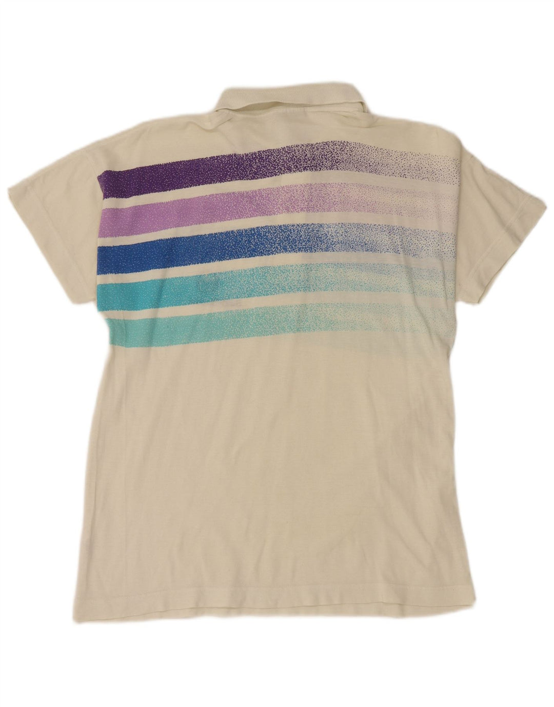 SERGIO TACCHINI Camisa polo masculina pequena de algodão listrado branco